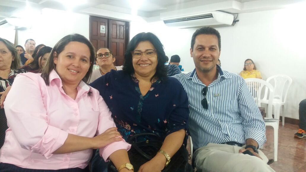 Secretária executiva da Undime Euba Reis, a presidenta da Jeane Dantas e o vice-presidente Alexandre Soares. 